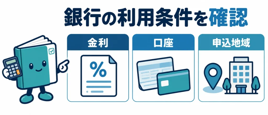 銀行カードローンは上限金利と口座の有無や申込地域で比較する